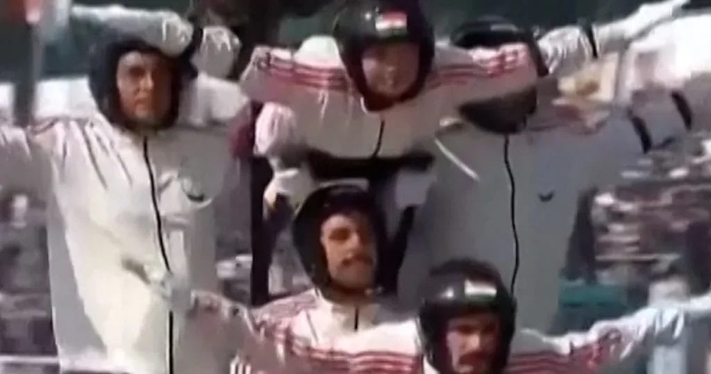 India’s Republic Day celebration: thrilling motorcycle stunts