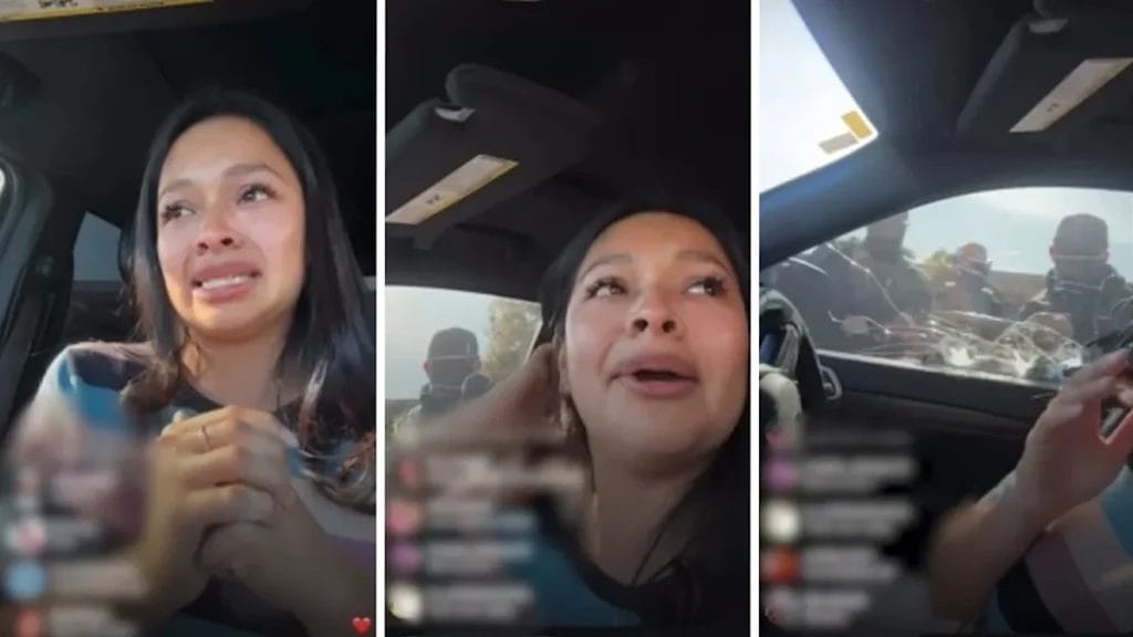 Woman Livestreams ICE Detainment in El Monte: Agents Smash Car Window