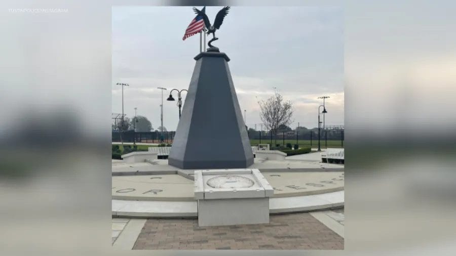 Man Arrested for Stealing Bronze Plaques from Orange County Veterans Memorial Park