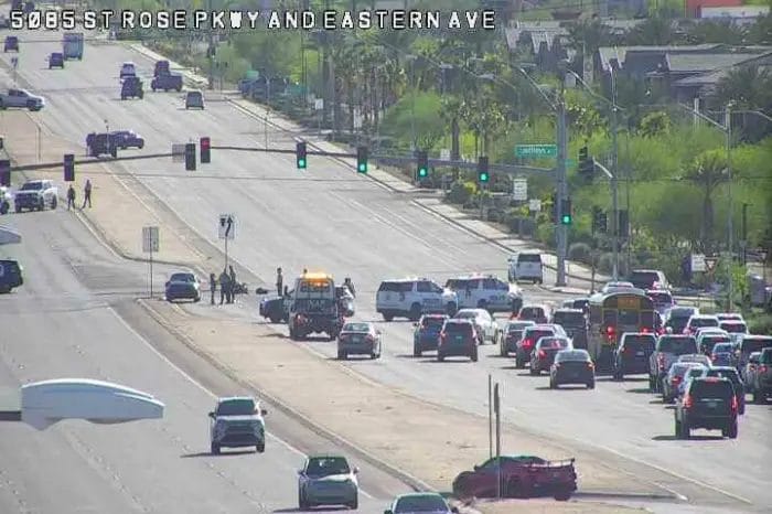 Motorcyclist in Critical Condition After Crash at St. Rose Parkway