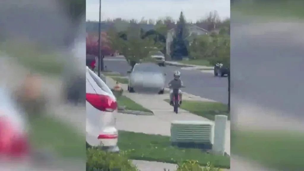 Driver arrested after chasing child on motorbike